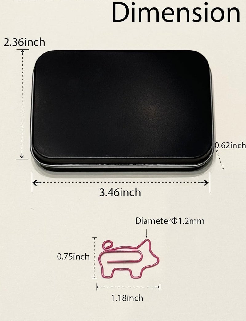 Daxtril Cute Paper Clips, 60 PCS Pig Shaped Paper Clips Animal Bookmarks Clips, Assorted Colors, Fun Office Gifts for Women Men Coworkers Teachers Students Girls Boys, Pig Gifts Christmas Gifts - Image 4